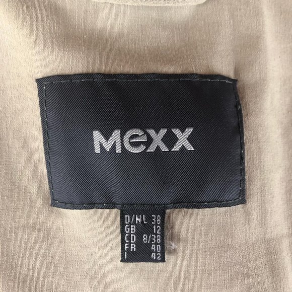 Mexx Beige Button Front Long Sleeve Jacket Sz 12 - Picture 9 of 11